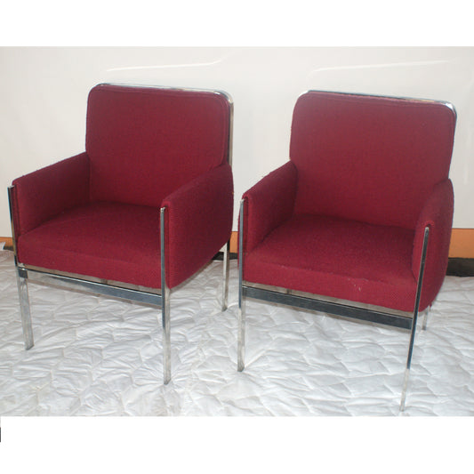 Mid Century Modern Vintage Side Armchairs