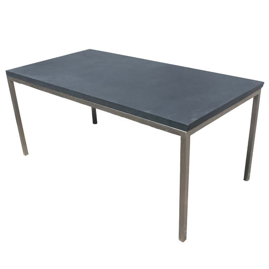 Industrial Age Vintage Metal Slate Dining Table