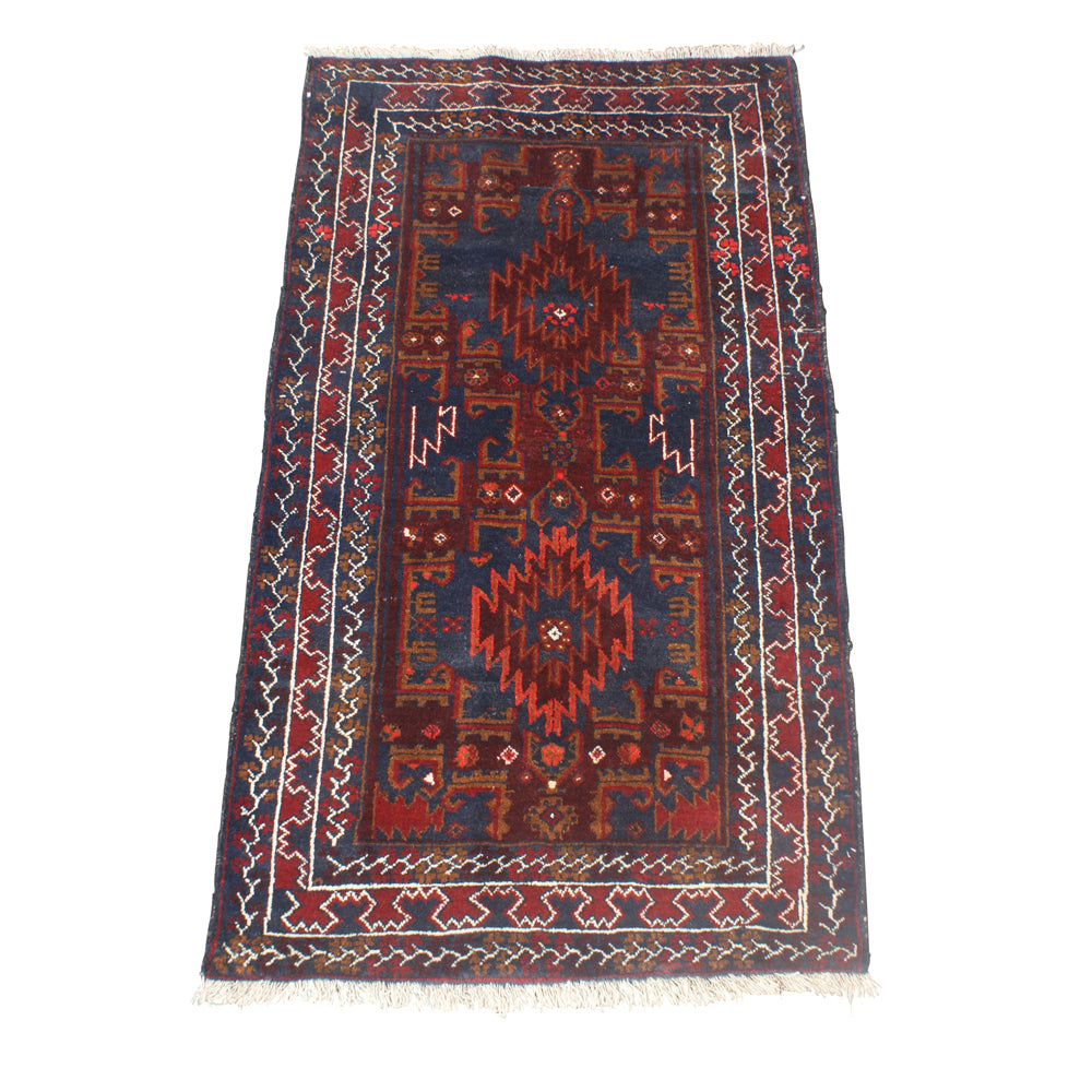 3.03 ft. x 6.07 ft. Hand Knotted Afgan Balouchi Rug