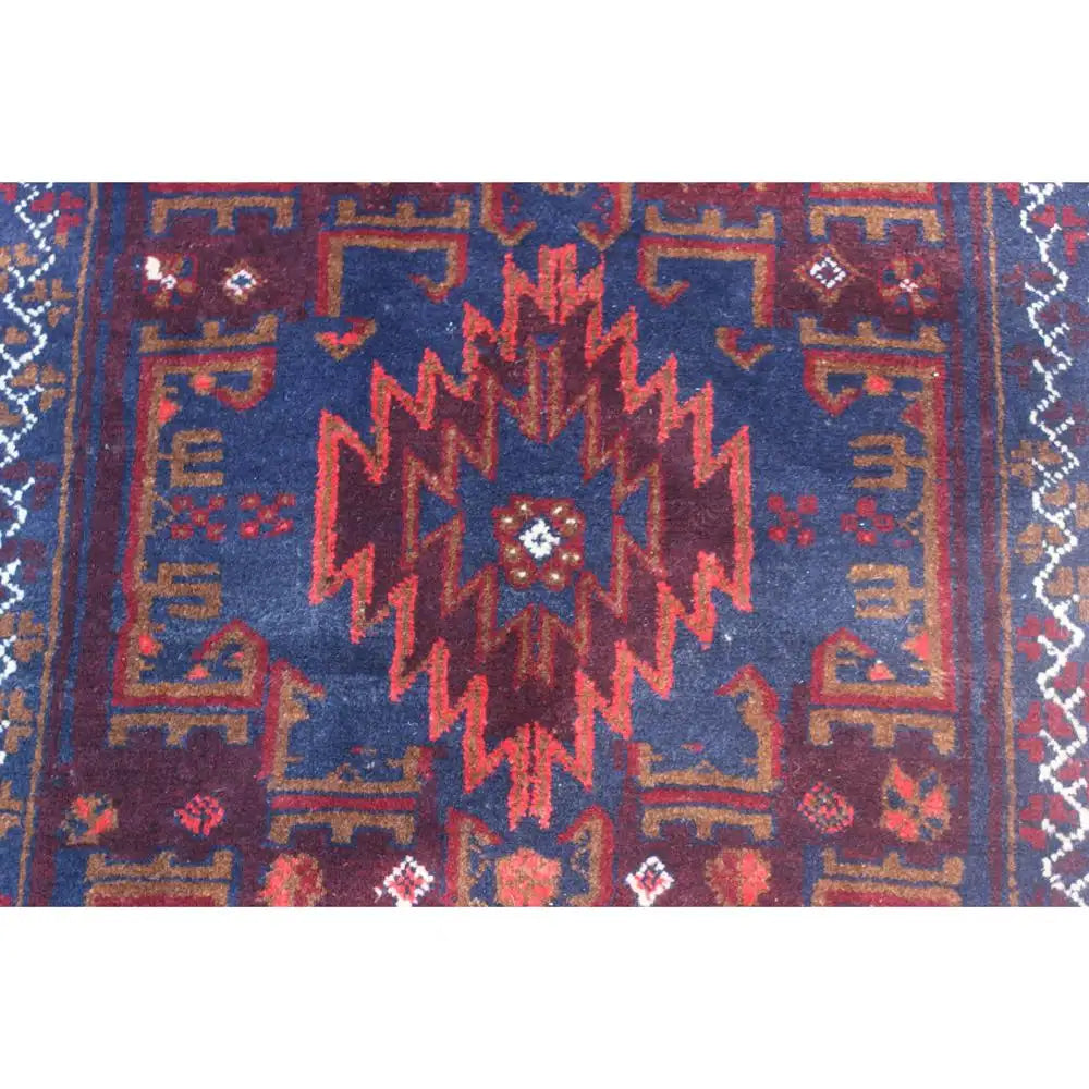 3.03 ft. x 6.07 ft. Hand Knotted Afgan Balouchi Rug