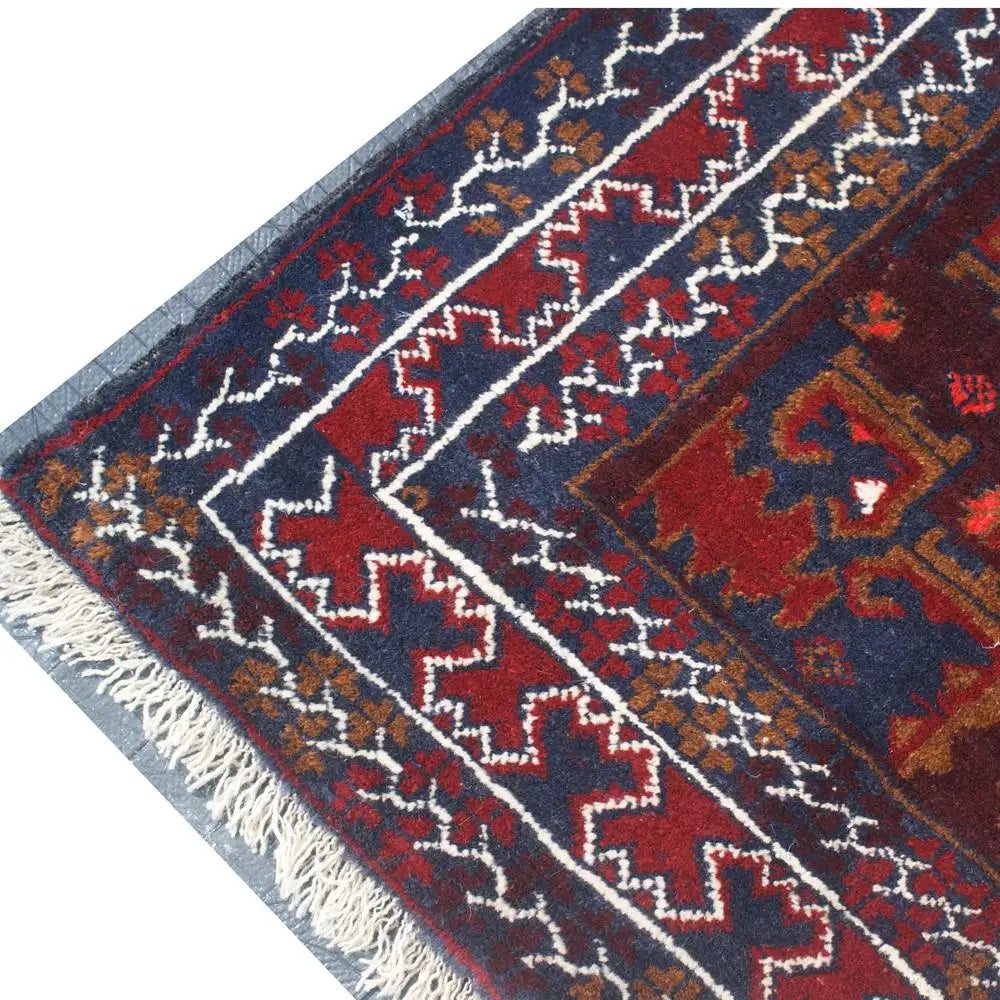 3.03 ft. x 6.07 ft. Hand Knotted Afgan Balouchi Rug