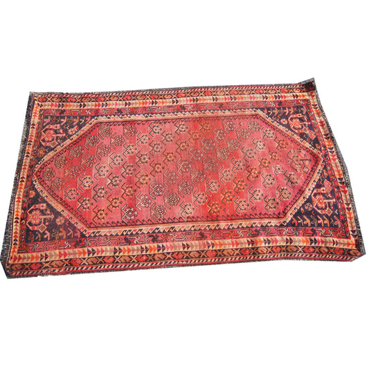 55″ x 93″ Hand Knotted Persian Shiraz Rug