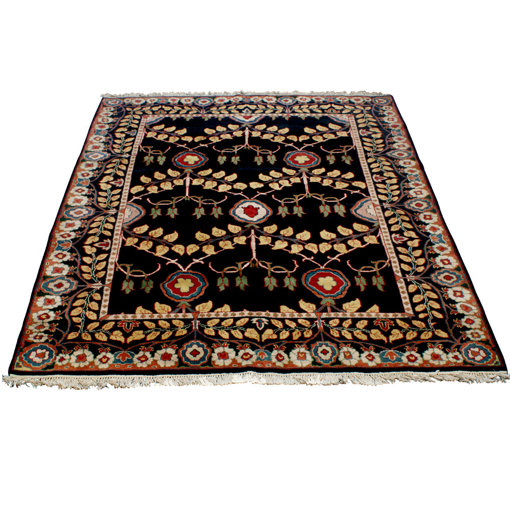 8ft x 10ft Indian Red Rectangular Hand Knotted Wool Rug. 70% OFF SALE