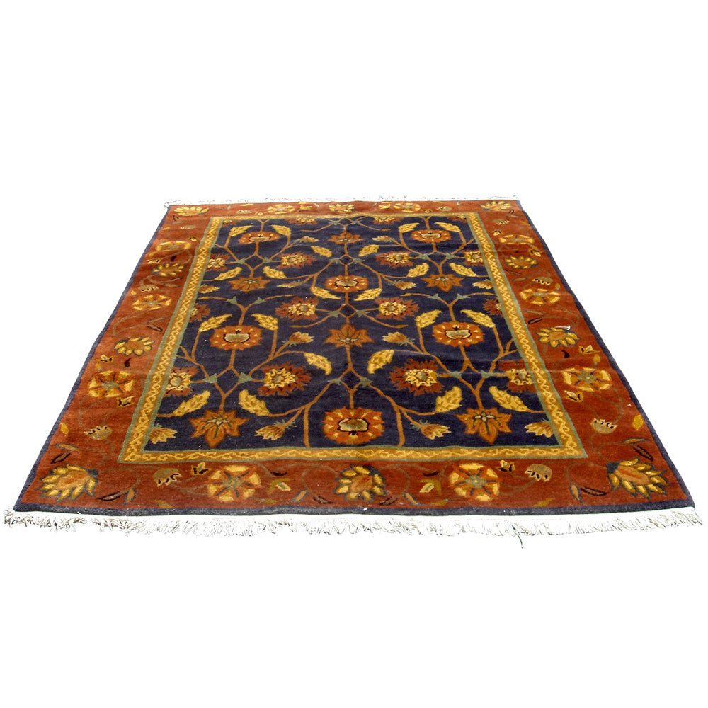 6ft x 9ft Fiorella Baltic Hand Knotted Wool Rug 70% OFF SALE