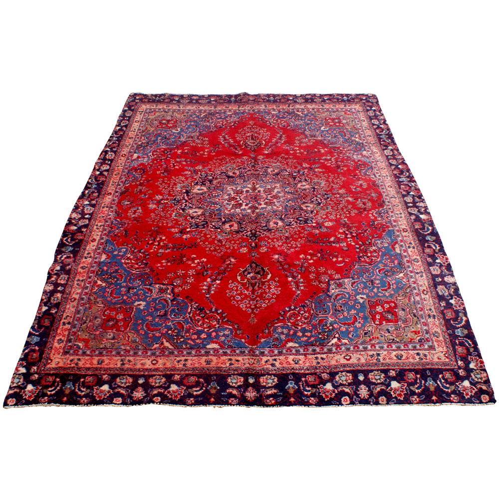 8ft x 11ft Iran Mashad Hand Knotted Wool Rug