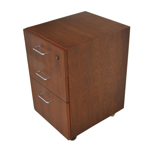 26″ Height Wood File Cabinet, three drawers with casters (MR15677)