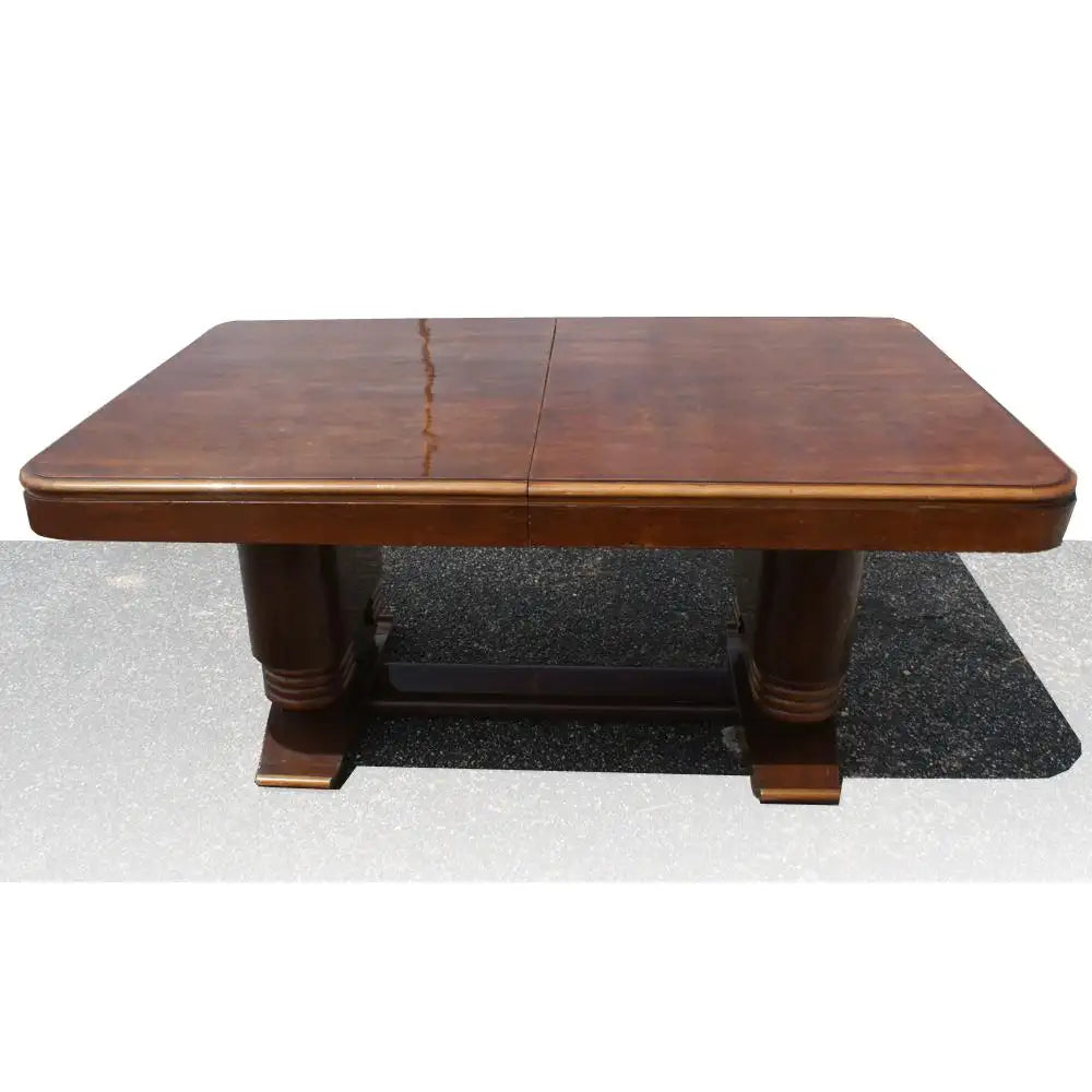 66″ French Art Deco Wood Dining Table
