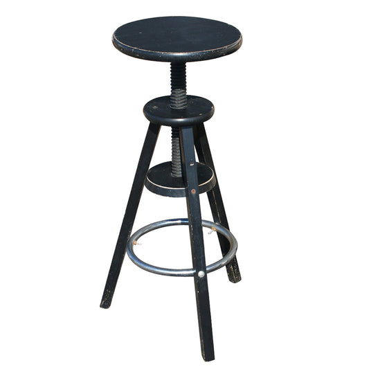 (1) Vintage Industrial Adjustable Bar Stool (MR9720)