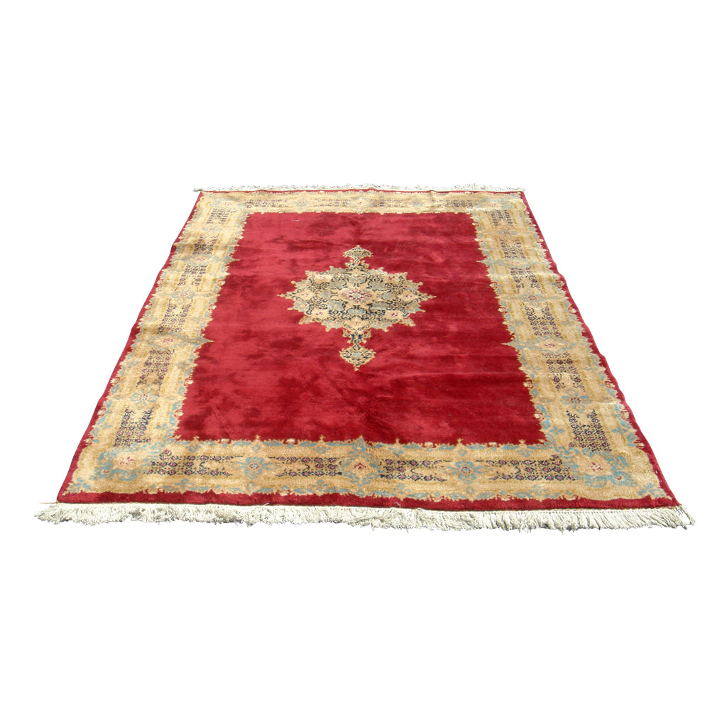 6ft x 9ft Hand Knotted Iran kerman Wool Rug 70% OFF