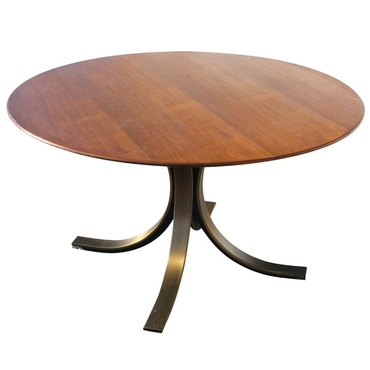 4ft Stow Davis Walnut Bronze Base Dining Table