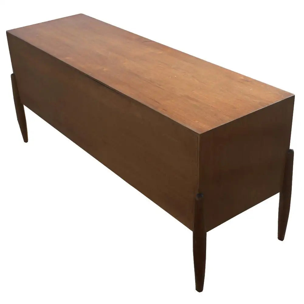 59″ Mid Century Modern Danish Walnut Cabinet Dresser (MR10418)