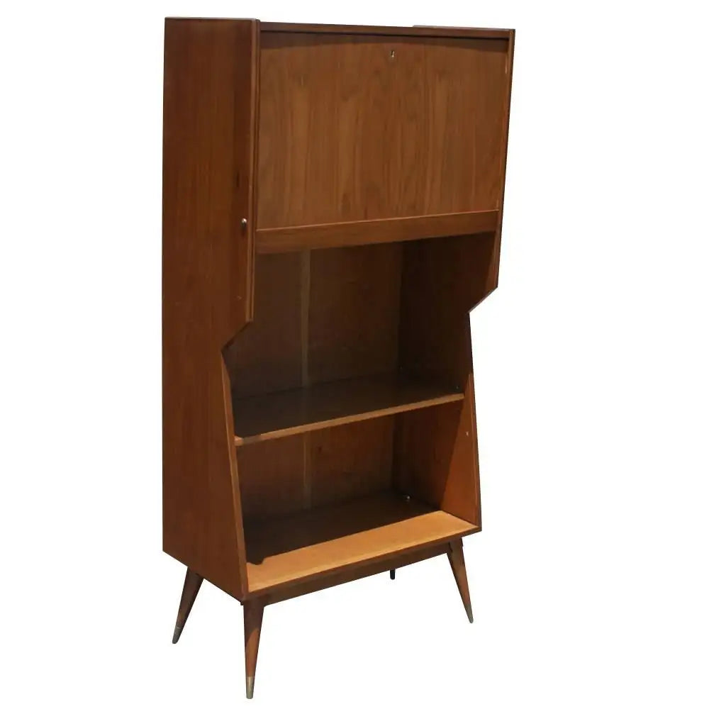 Danish Modern Walnut Secretary Desk