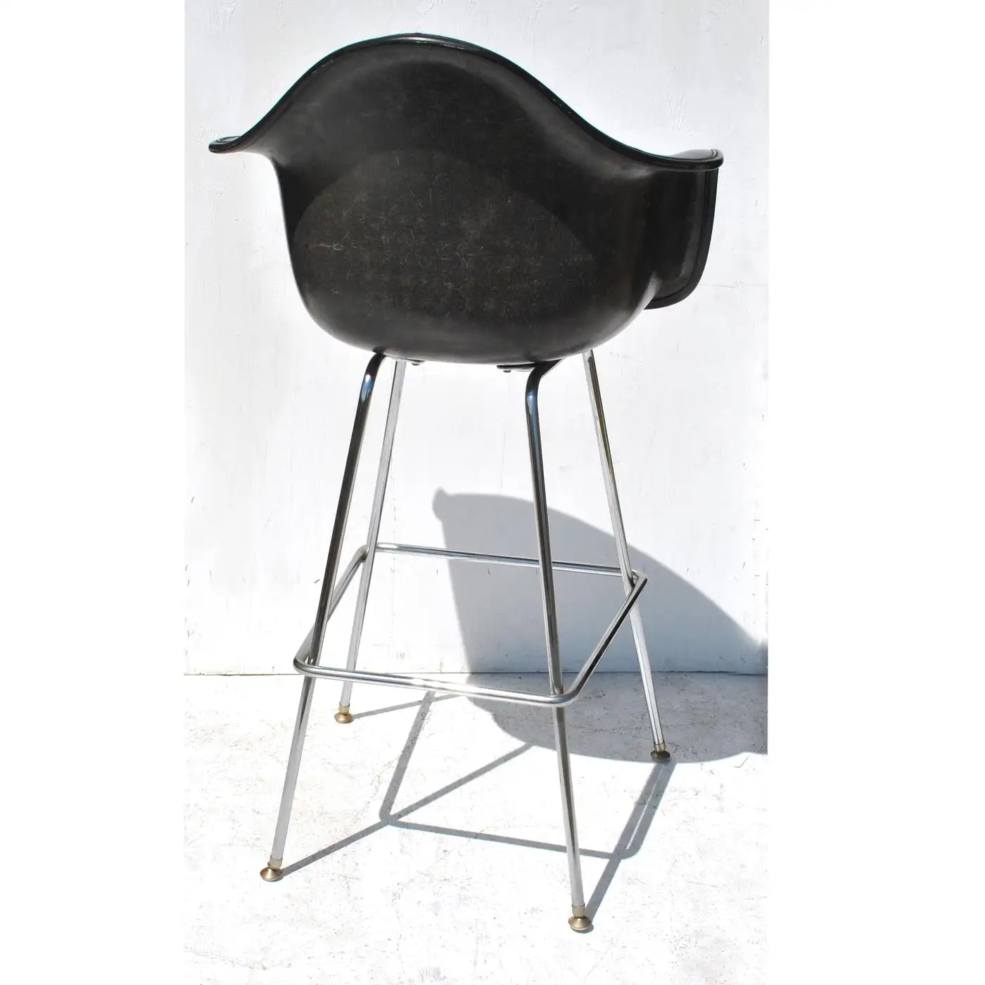 Herman Miller Eames Vinyl Fiberglass Bar Stool with H-Base