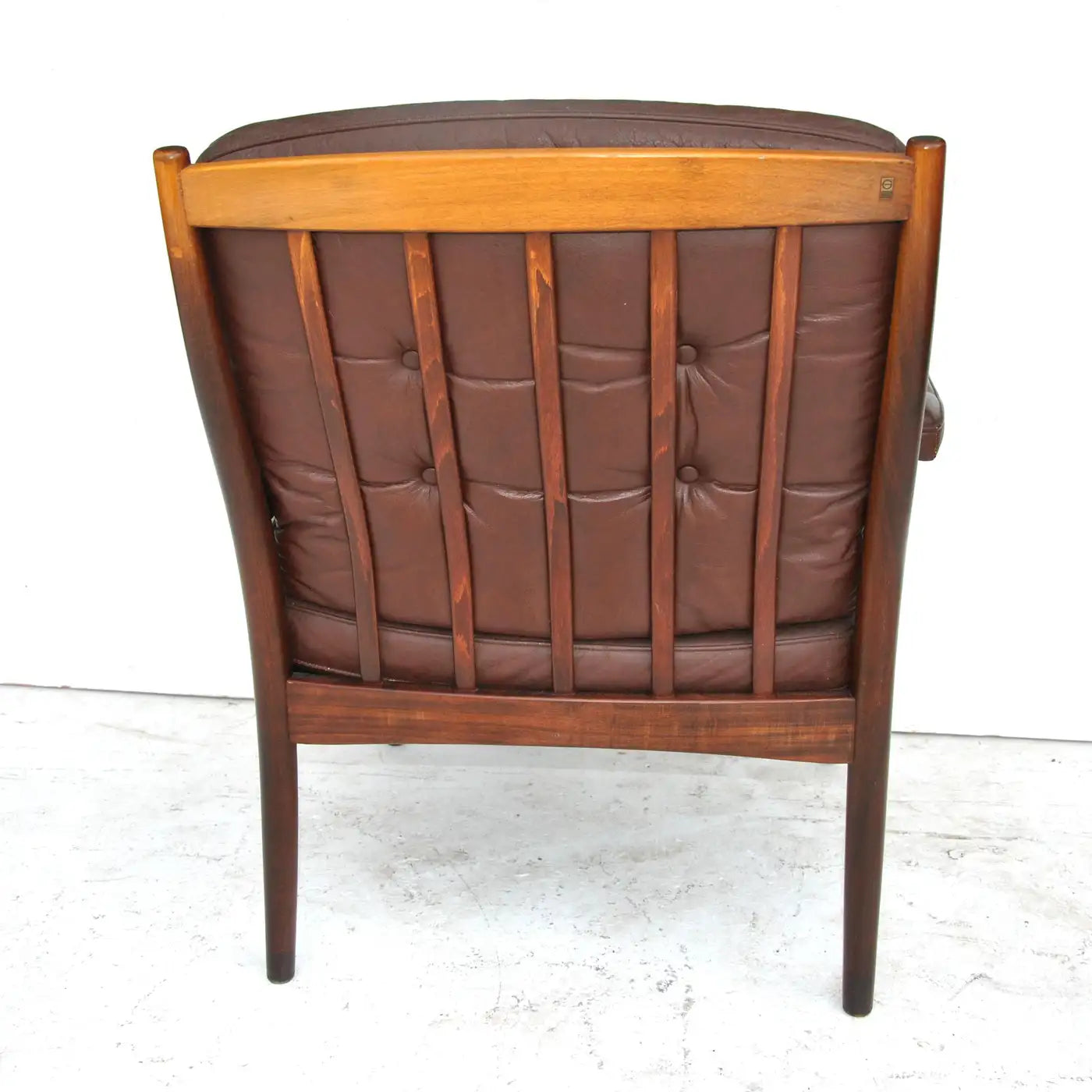 Vintage Brown Leather Swedish Lounge Chair by Gote Mobler