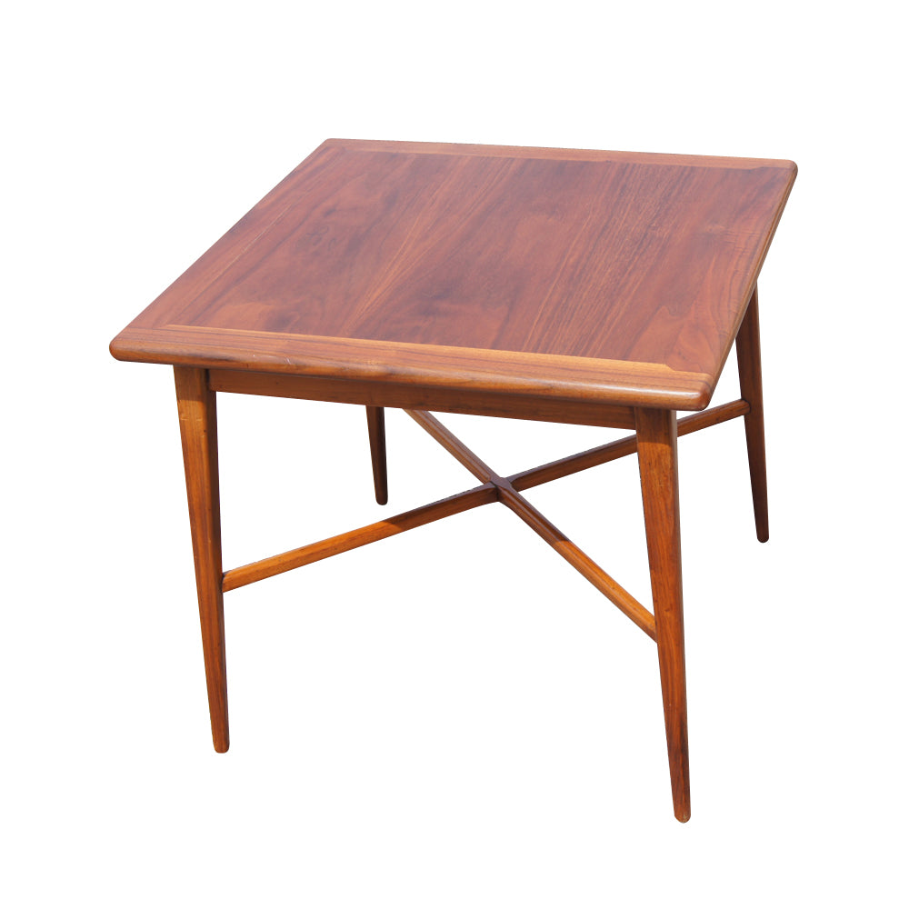24″ Vintage Mid Century Modern Walnut Side End Table