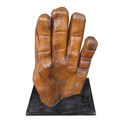 Vintage Wooden Sculptural Hand