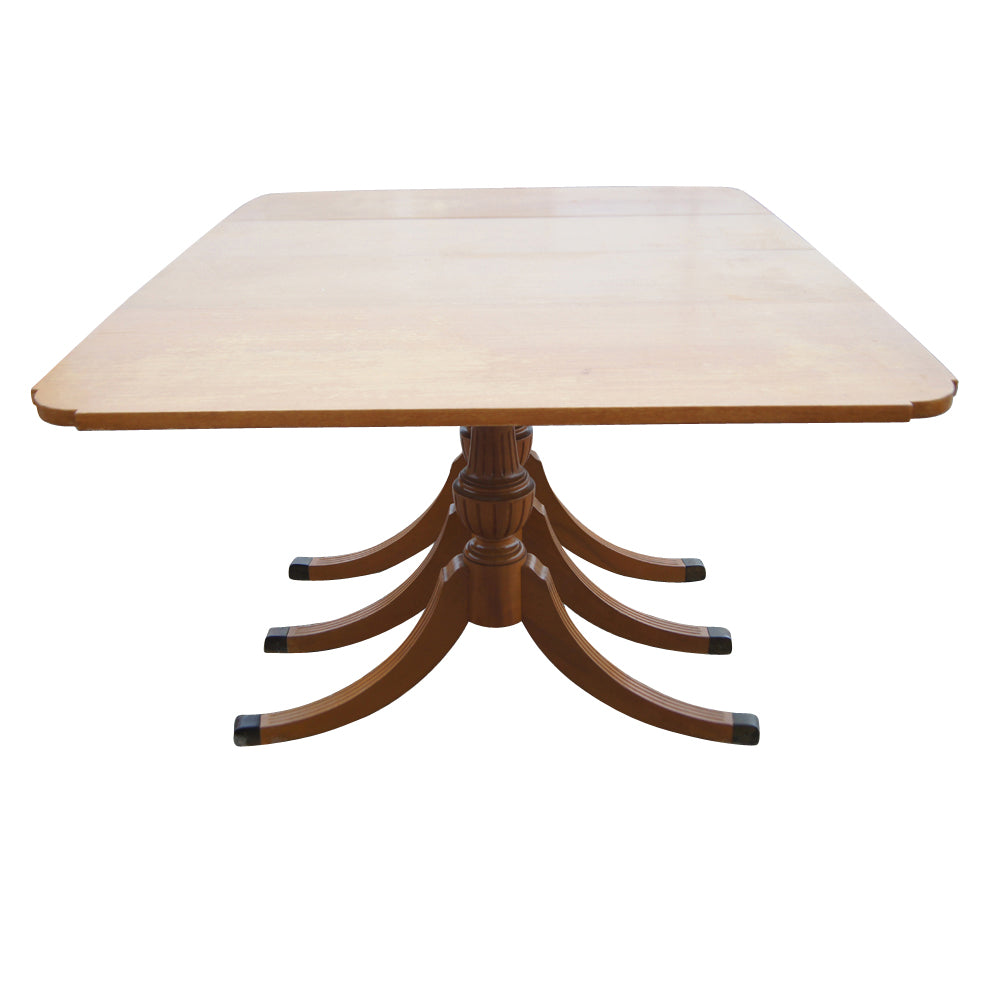 Five to Eight Ft. Vintage Mahogany Dining Table with Drop Leaves by Rway