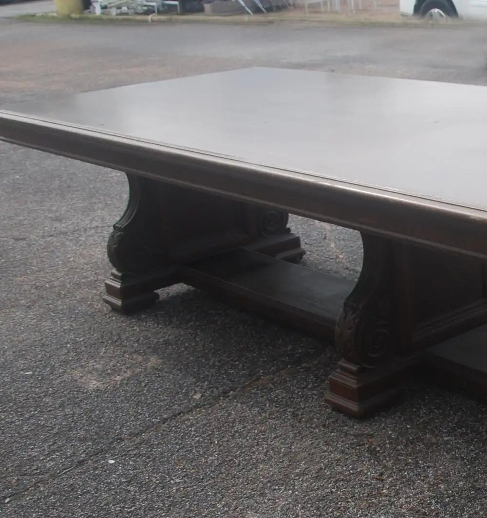 Antique 12 Ft. Roxana Petroleum Corporation Oak Conference Table