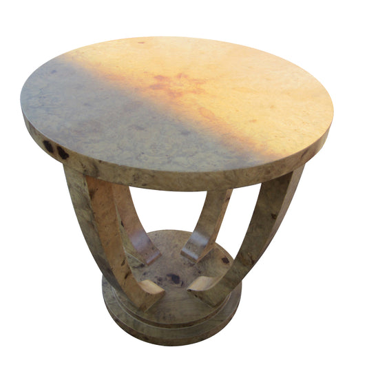 Art Deco Style Burled Occasional Table