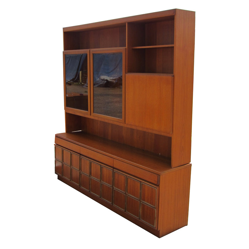 Vintage Credenza with Glass Display Cabinet (MR13405)