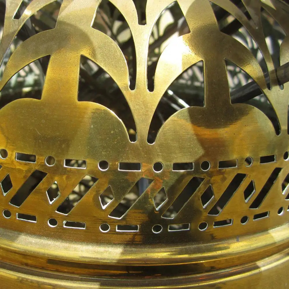 Vintage Turkish Brass Brazier with Sword Skewers