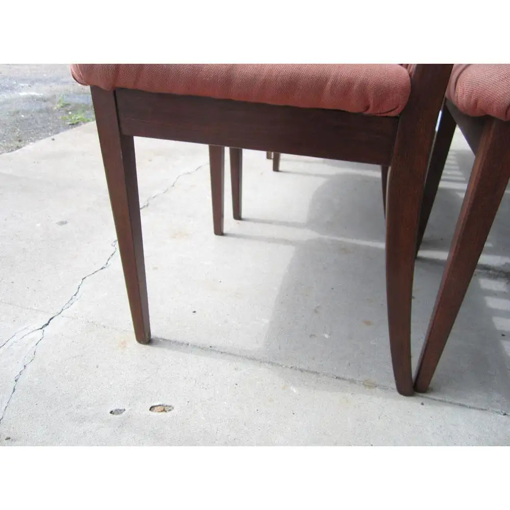 36″ Vintage Mid Century Rosewood Slat Back Chairs