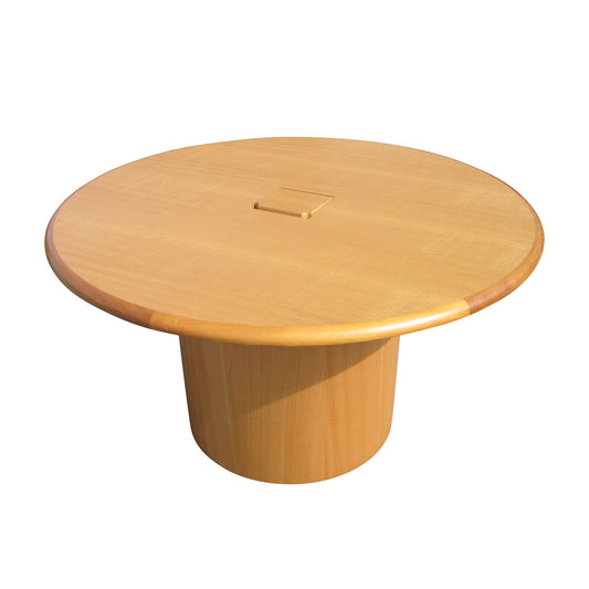 Vintage Round Maple Conference Table