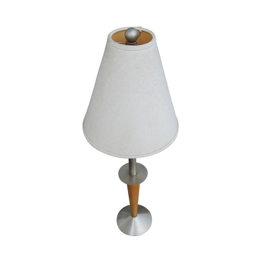 Vintage Mid-Century Steel and Maple Lamp by Stiffel (MR14322)