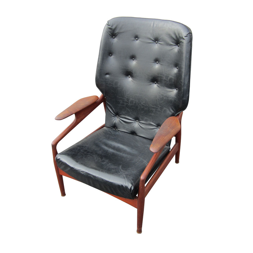 Vintage John Bone Style Reclining Lounge Chair