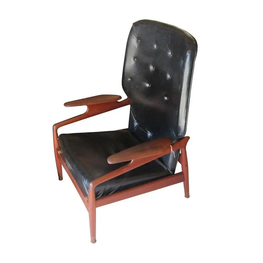 Vintage John Bone Style Reclining Lounge Chair