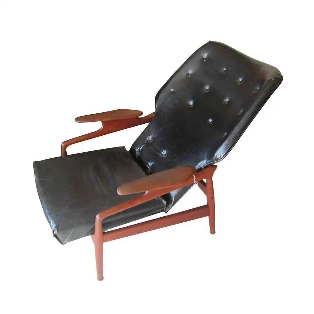 Vintage John Bone Style Reclining Lounge Chair