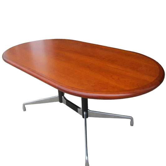 66″ Vintage Herman Miller Table Desk with Walnut Top