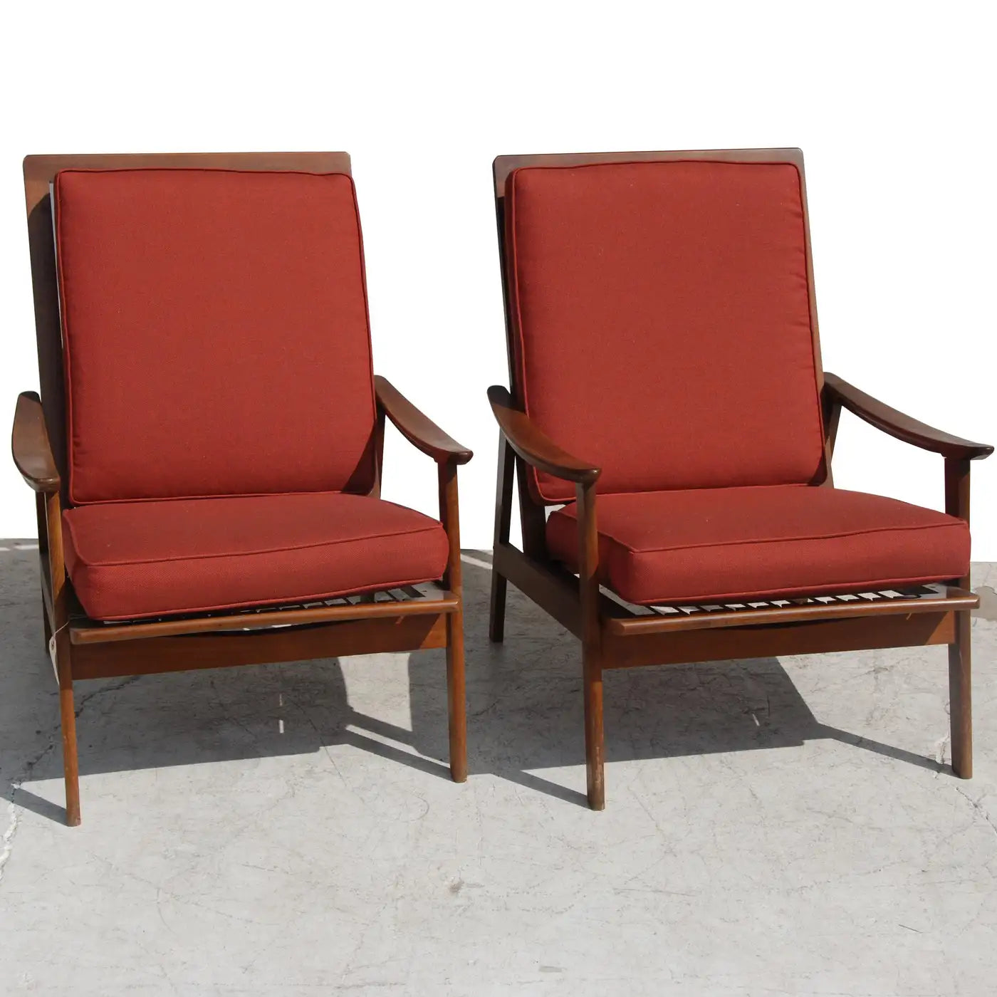 Vintage pair of Danish lounge chairs