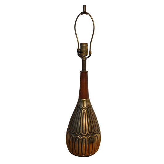 Tony Paul Westwood Brass and Walnut Midcentury Lamp (MR15299)