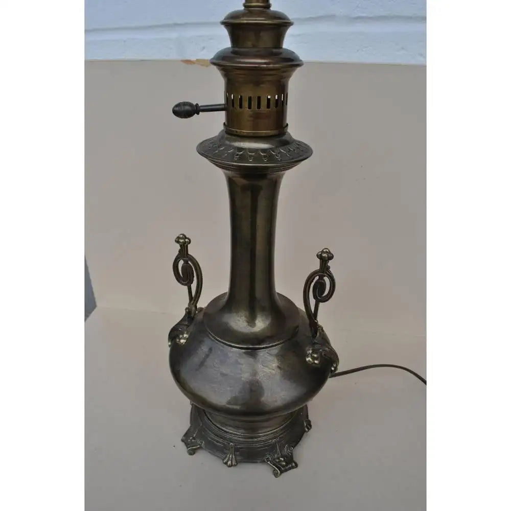 A Vintage Pair of Aged Brass Lamps by Frederick Cooper (MR15309)