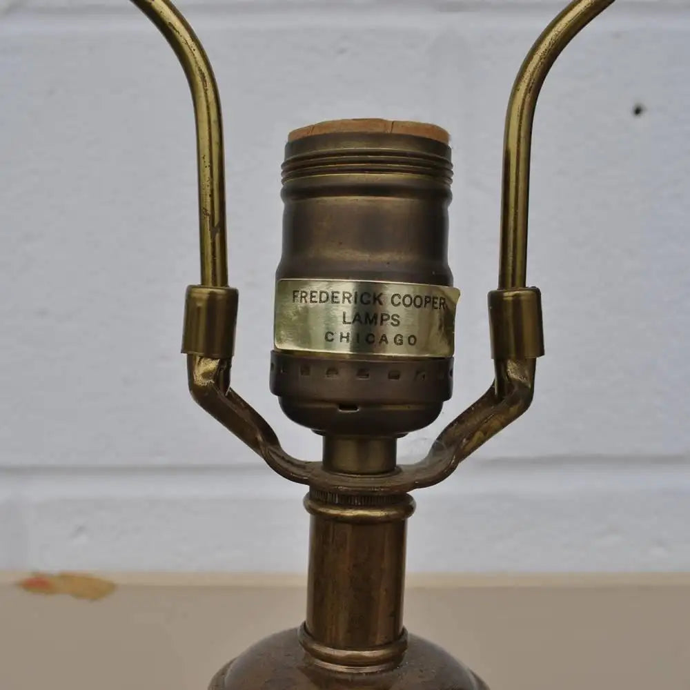 A Vintage Pair of Aged Brass Lamps by Frederick Cooper (MR15309)