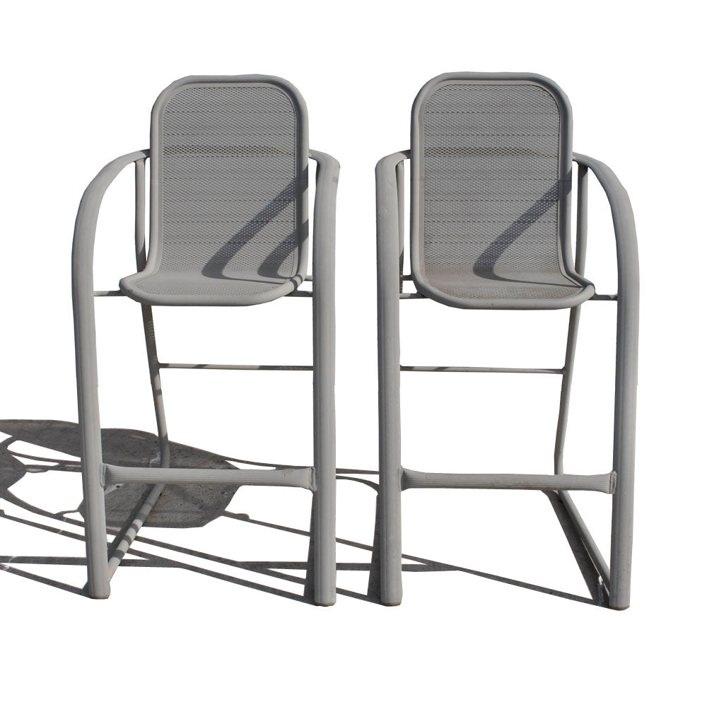 Pair of Outdoor Bar Height Stools