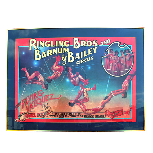 1983 Ringling Bros Circus Poster of the Flying Vazquez Family