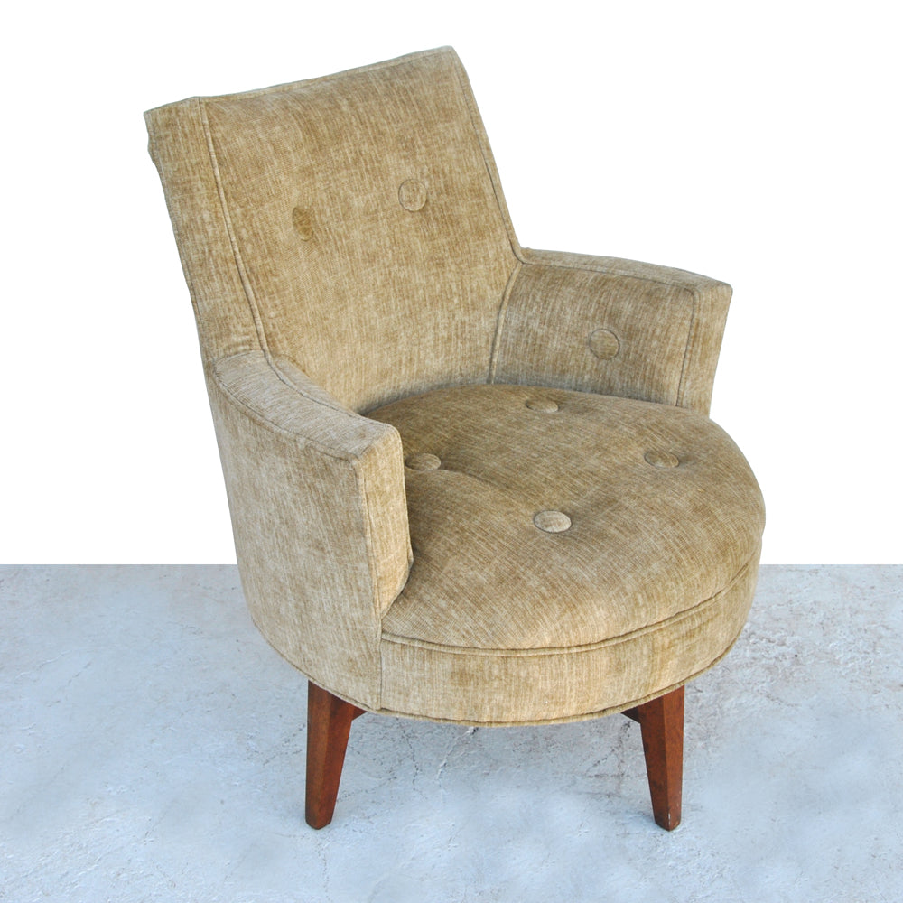 Mid Century Jens Risom Swivel Lounge Chair