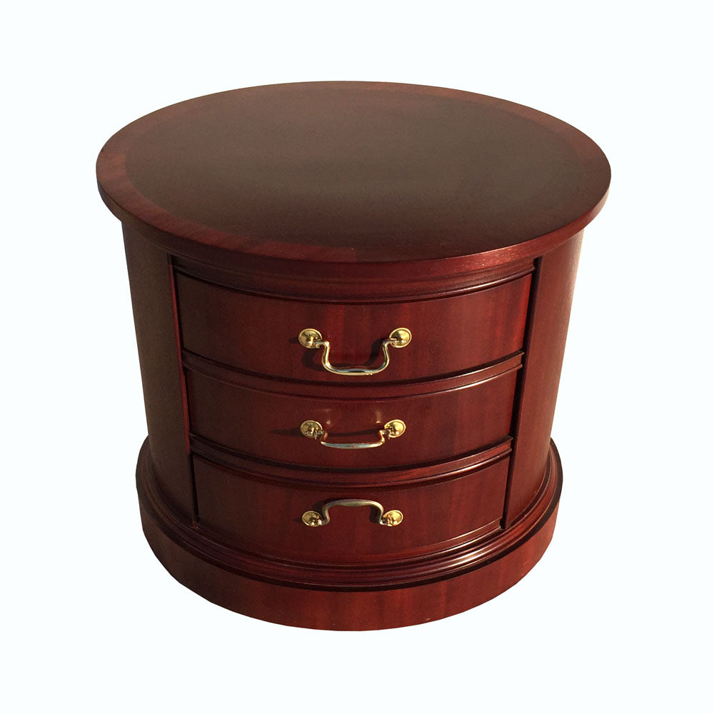 Oval Three-Drawer Chests by Berhardt