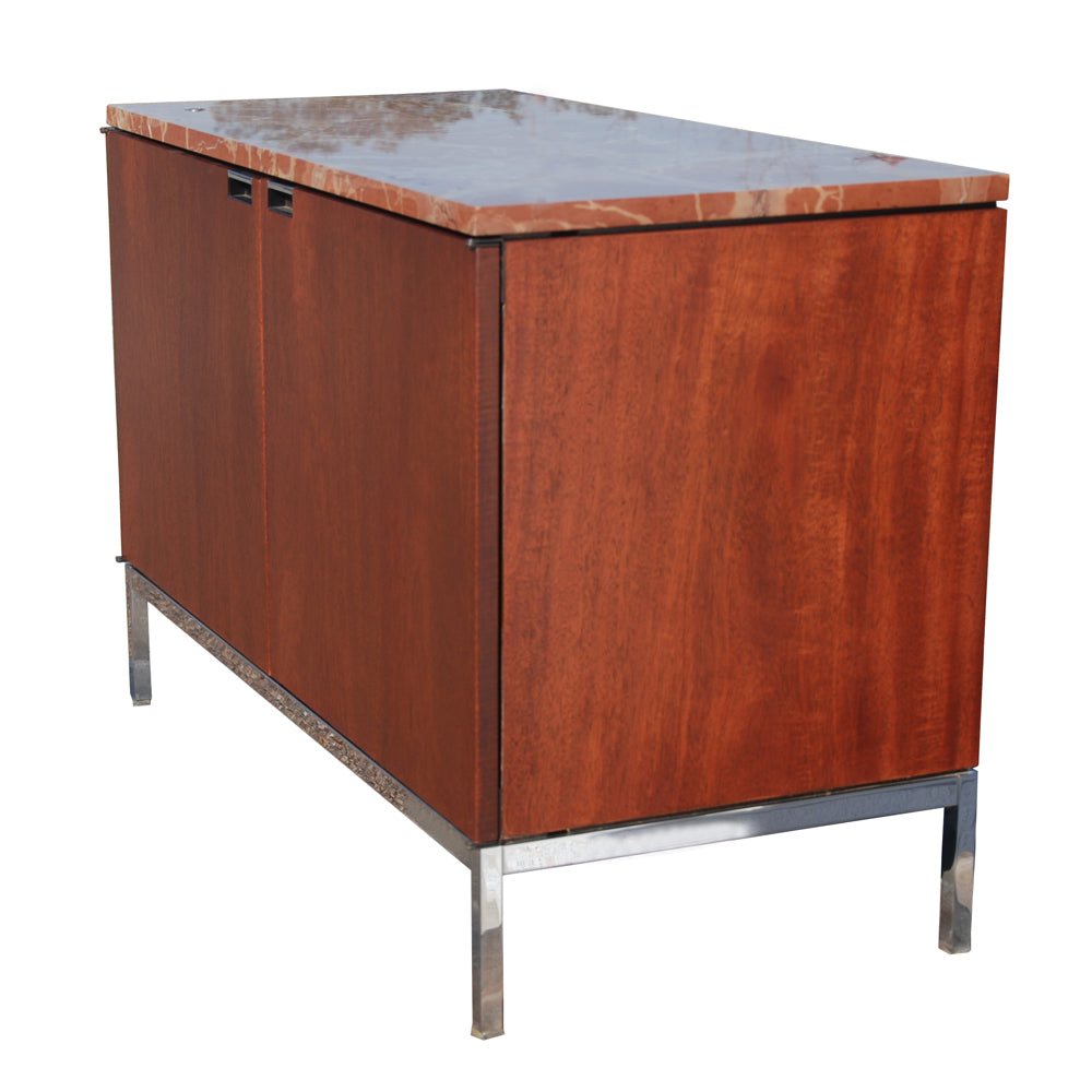 Modern credenza cabinet with marble top by knoll