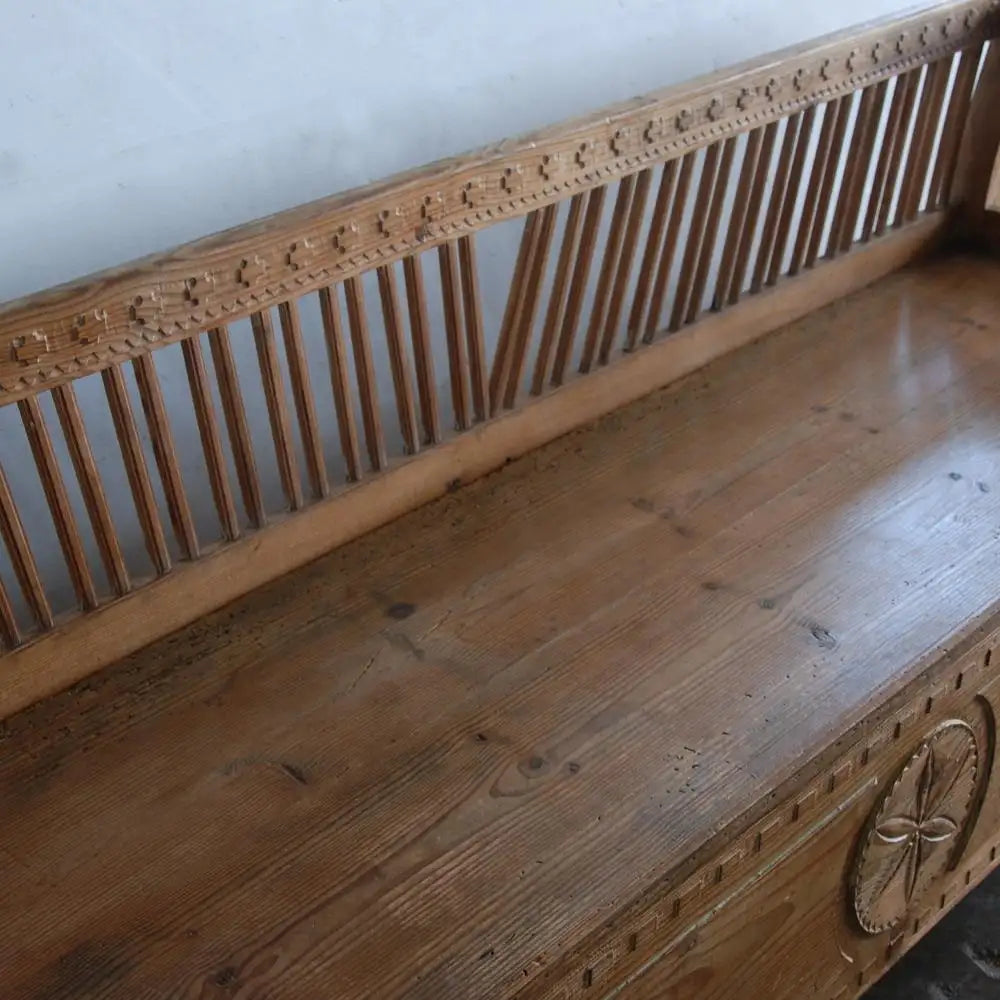 Gustavian Period Swedish Bench with Storage