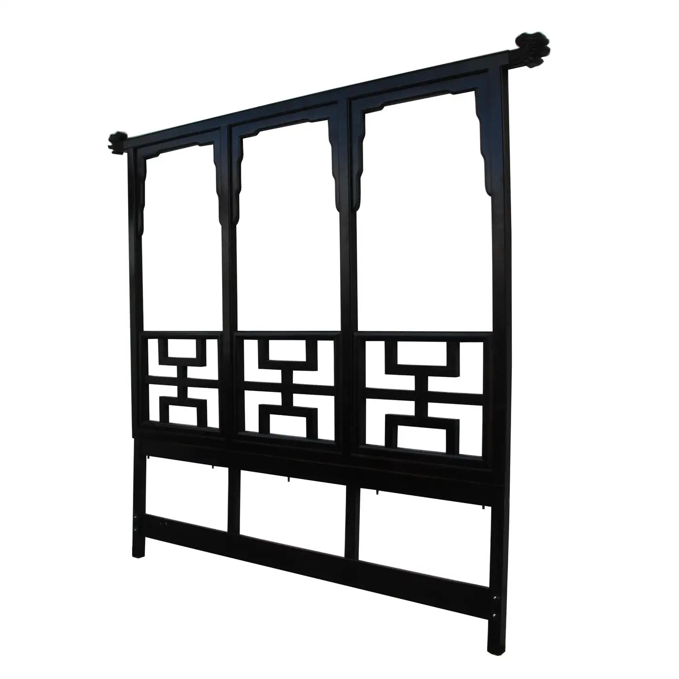 93" Black Lacquered Chin Hua Headboard by Century Furniture