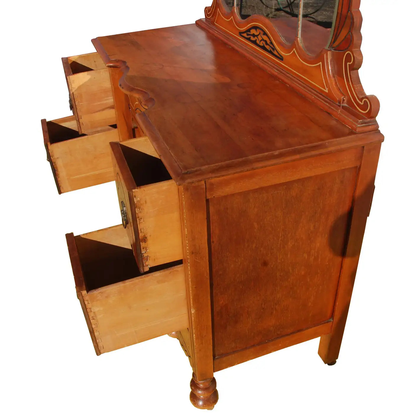 Art Deco/Nouveau Waterfall Vanity with Drawers