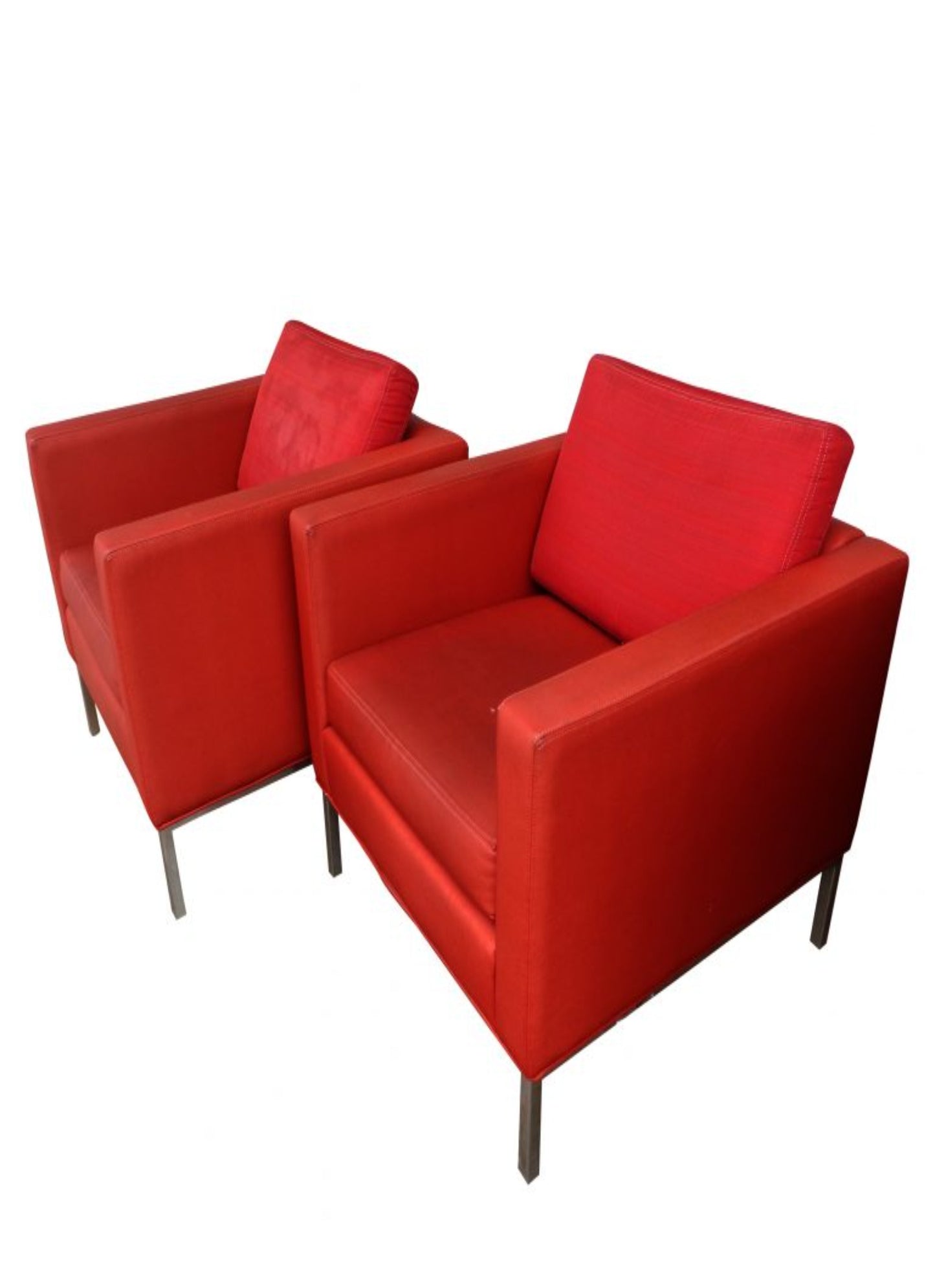 Pair of Red Lounge Chairs