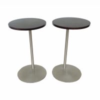 Pair of Side Table With Metal Base