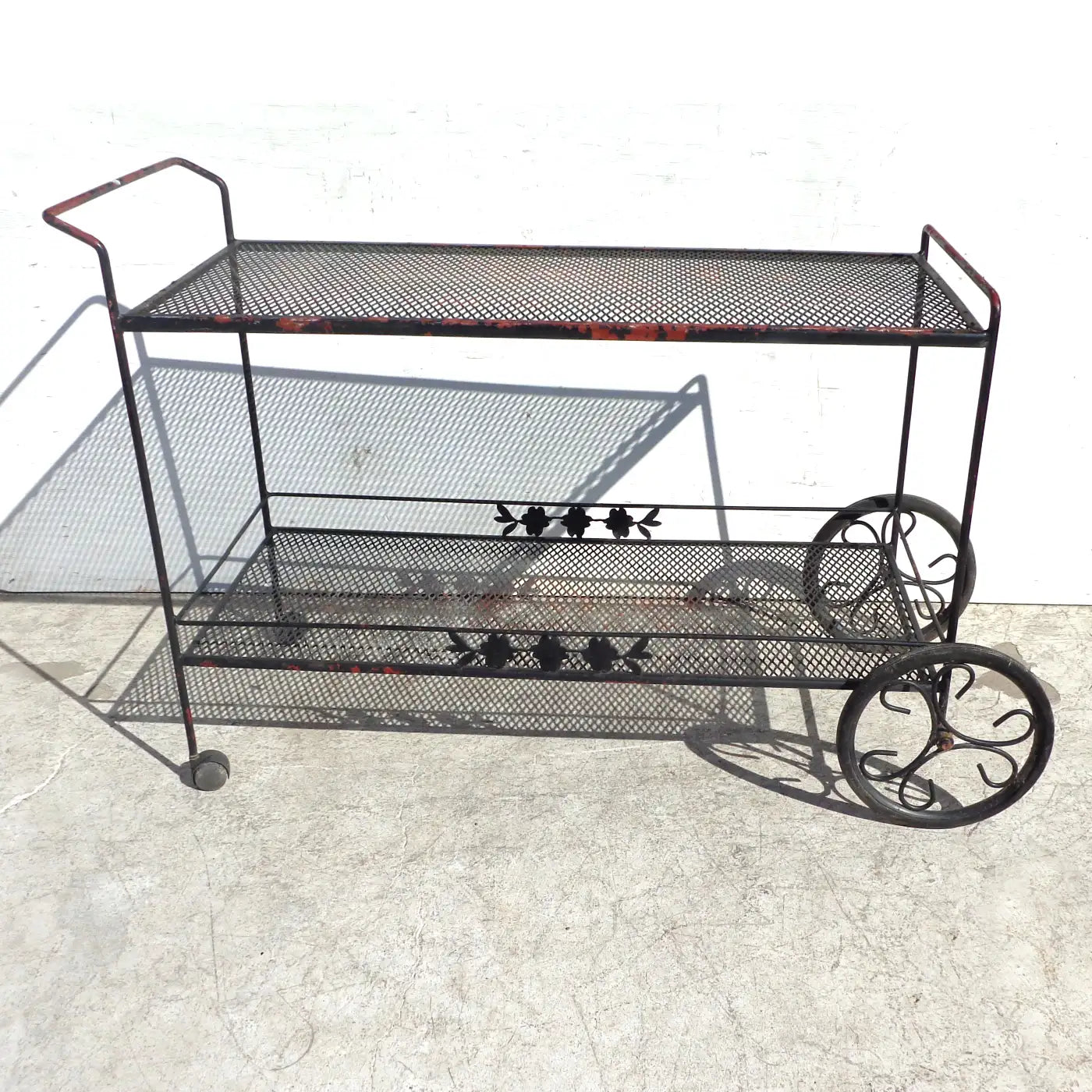 Woodard Wrought Iron Bar Serving Cart