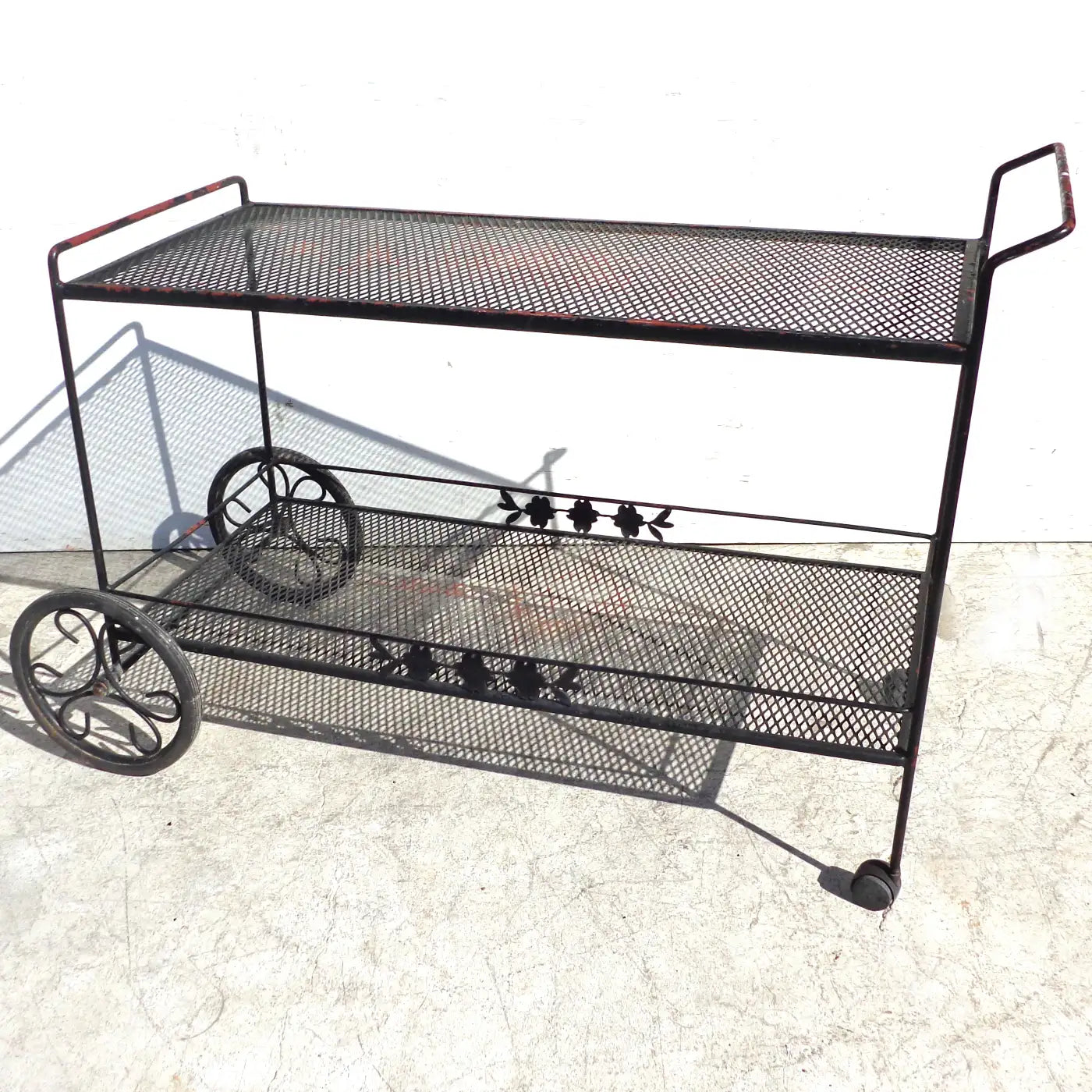 Woodard Wrought Iron Bar Serving Cart