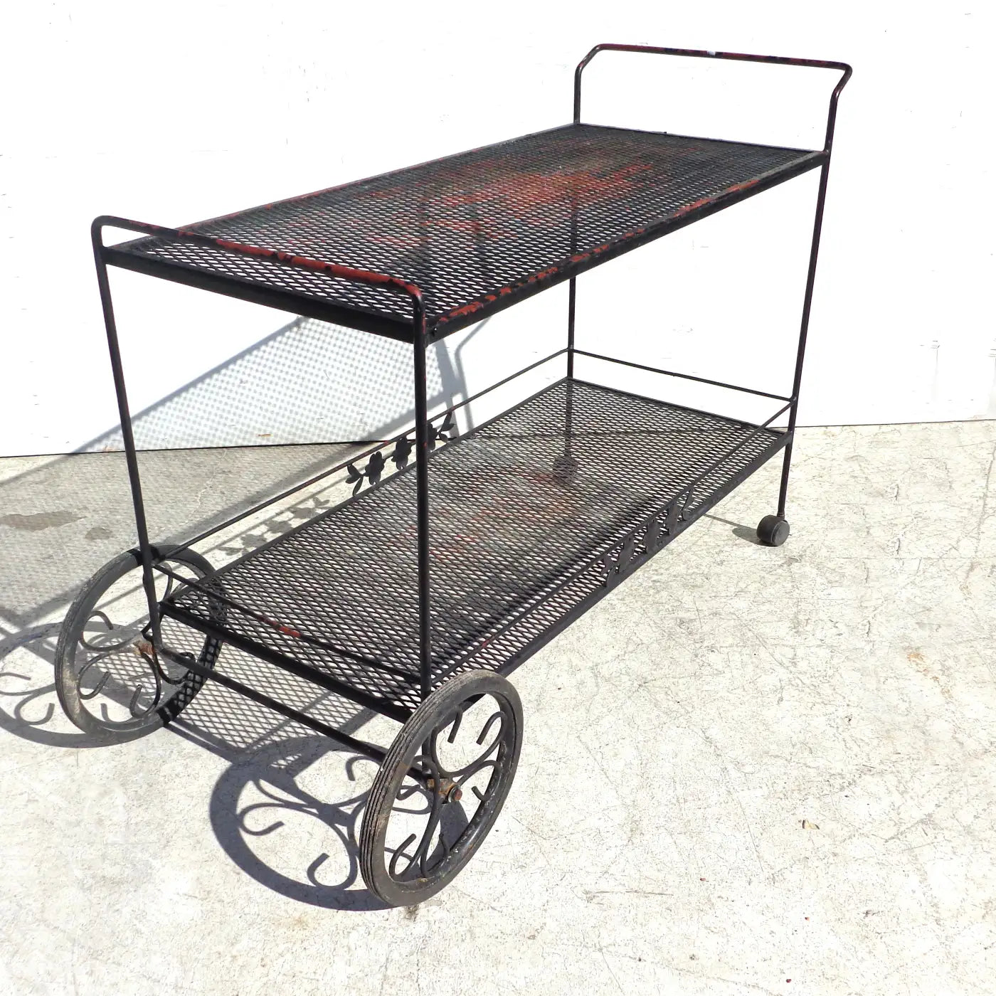 Woodard Wrought Iron Bar Serving Cart