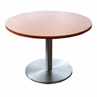 42″ WCI Wood Round Table with Metal Base